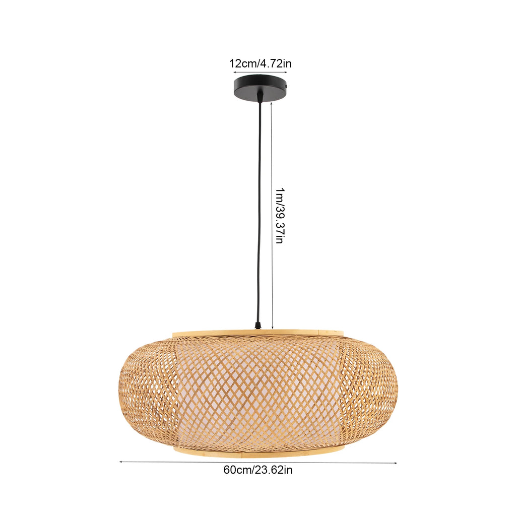 Large Wicker Pendant Lamp