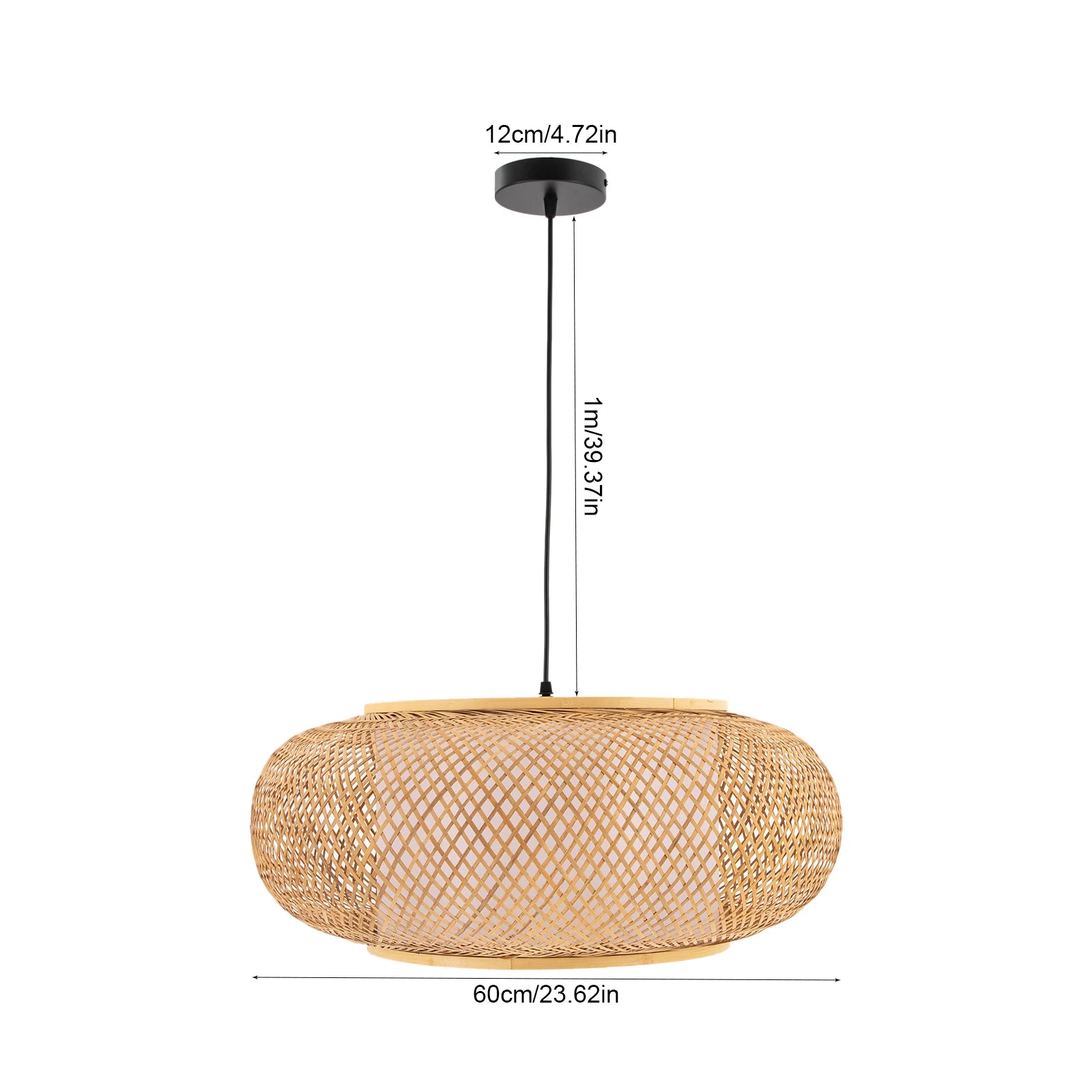 Large Wicker Pendant Lamp