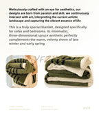 Cozy Plush Fleece Blanket with Spruce Design