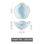 Japanese Sakura Ceramic Dish
 Cherry Blossom Kawaii Plate Sauce Dish Flower Bowl for Kitchen Sauce Vinegar Dishes