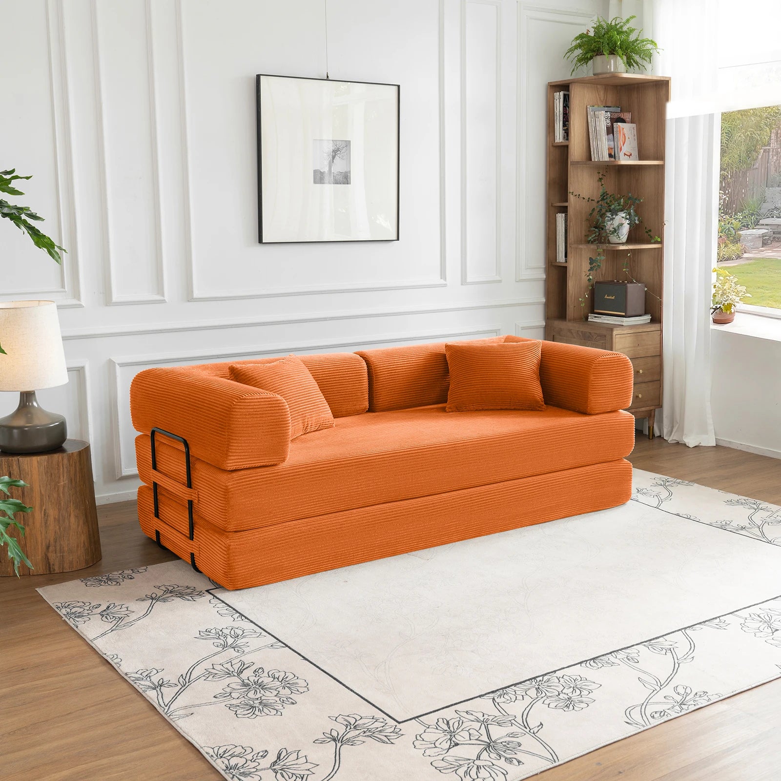 5-in-1 Modular Convertible Sofa Sleeper and Lounger with Structural Frame