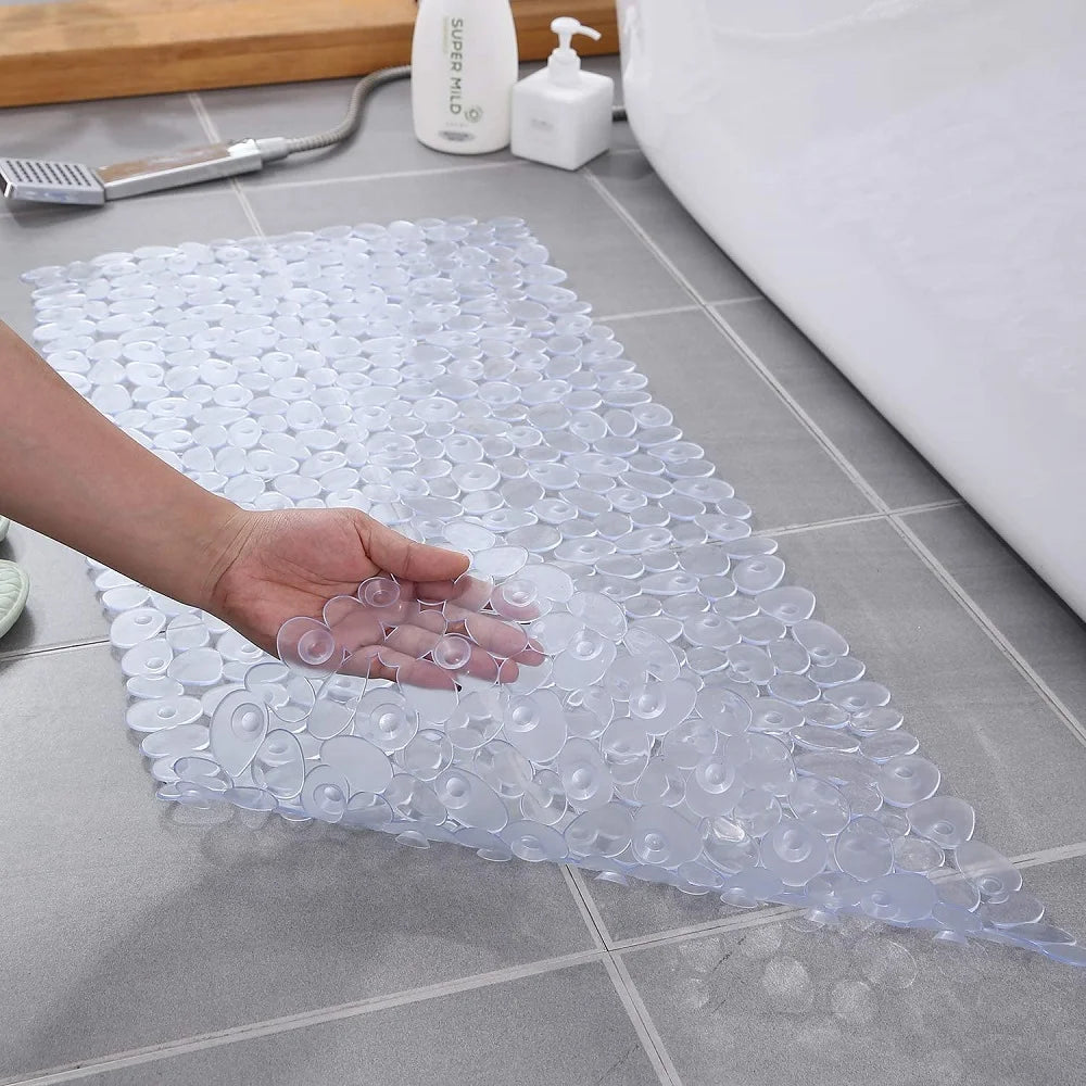 Non-Slip Bath and Shower Mat with Pebble Design