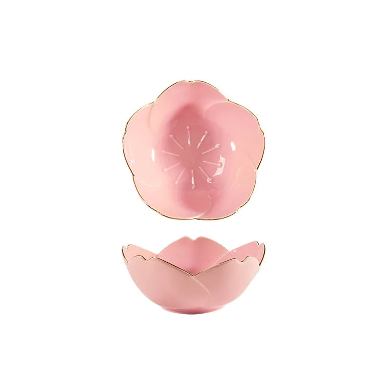 Japanese Sakura Ceramic Dish
 Cherry Blossom Kawaii Plate Sauce Dish Flower Bowl for Kitchen Sauce Vinegar Dishes