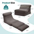 Convertible 3-in-1 Sofa Bed and Comfy Chair with Lumbar Support