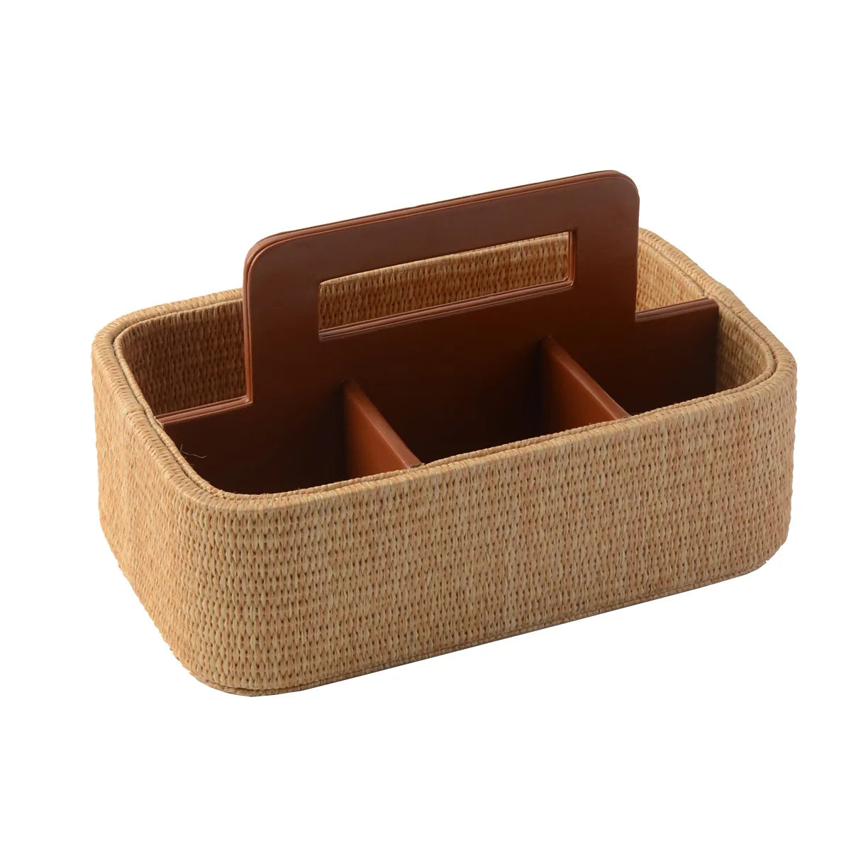 Rattan & Leather Desktop Accessories