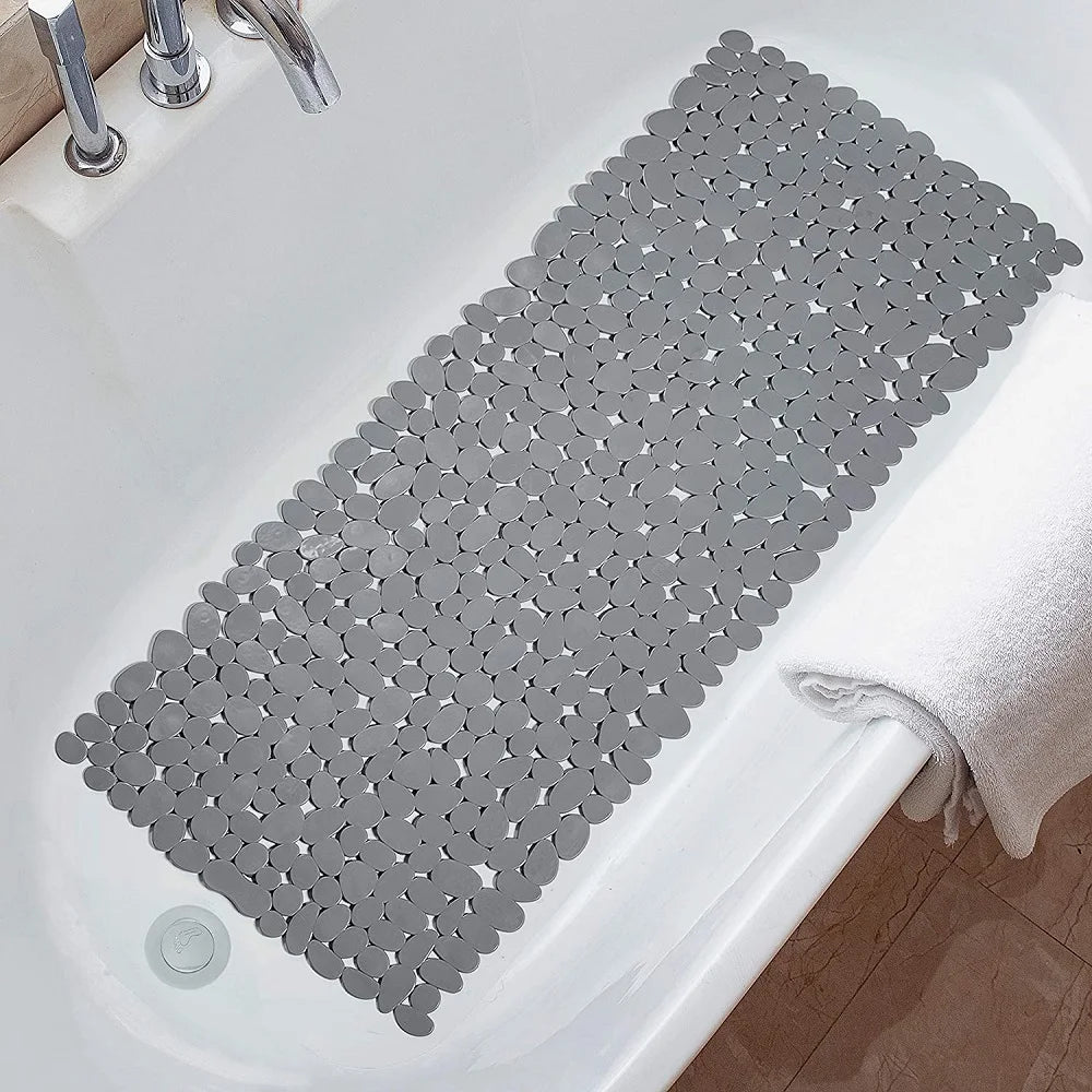 Non-Slip Bath and Shower Mat with Pebble Design