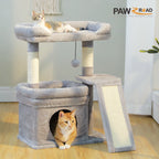 2-level Cat Tower with Sisal Scratching Post and Pad