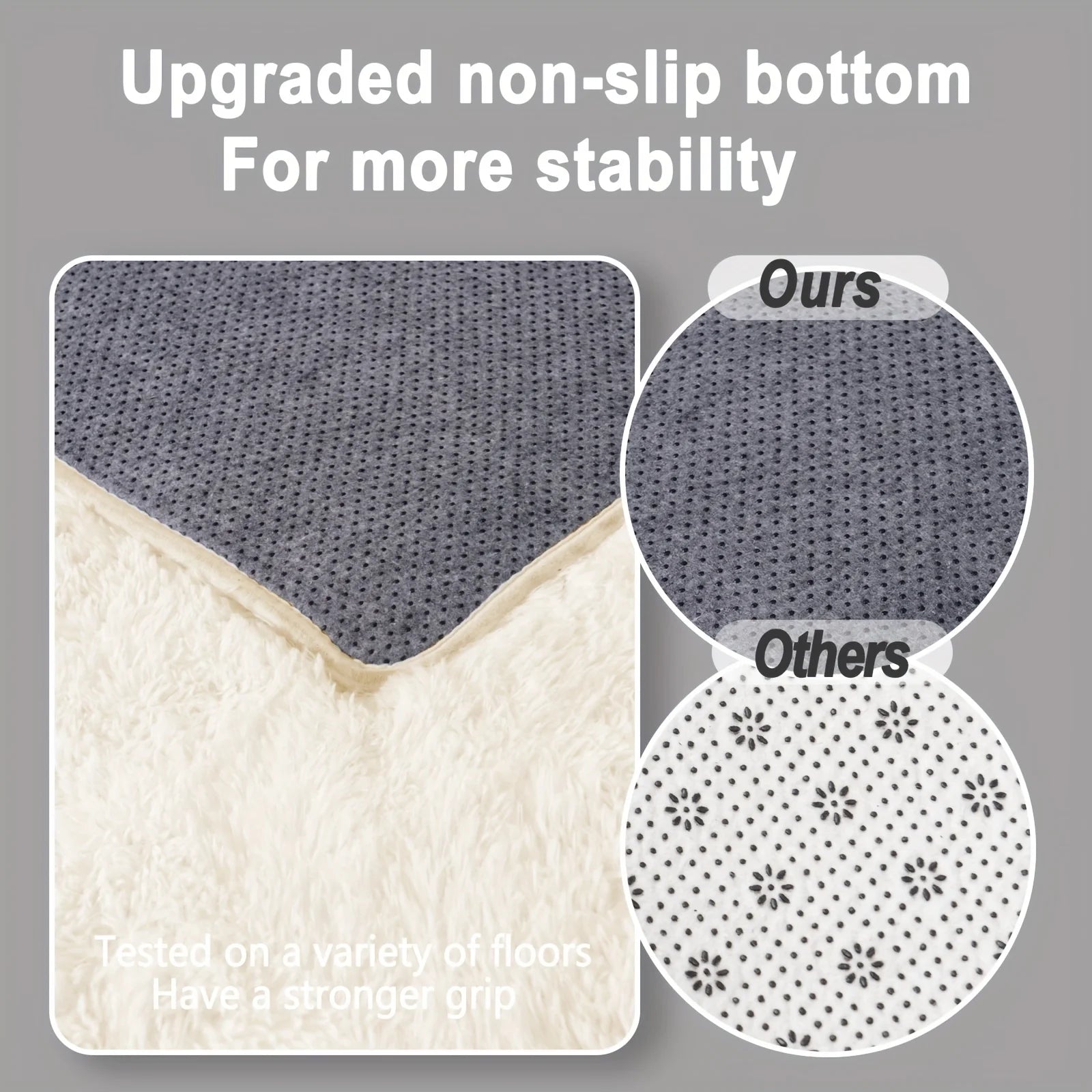 Modern Shag Rug with Non-slip Bottom