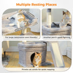 2-level Cat Tower with Sisal Scratching Post and Pad