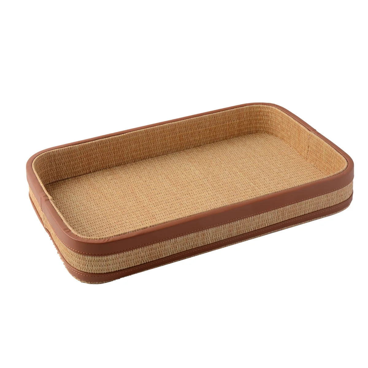Rattan & Leather Desktop Accessories