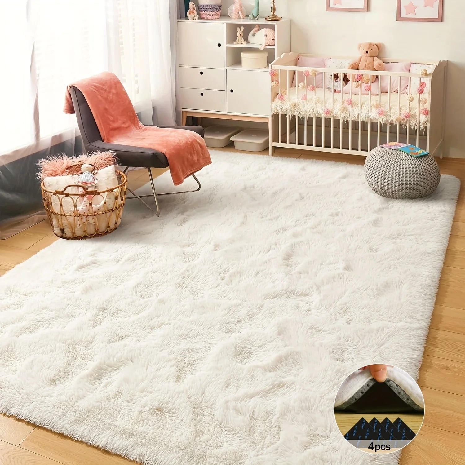 Modern Shag Rug with Non-slip Bottom