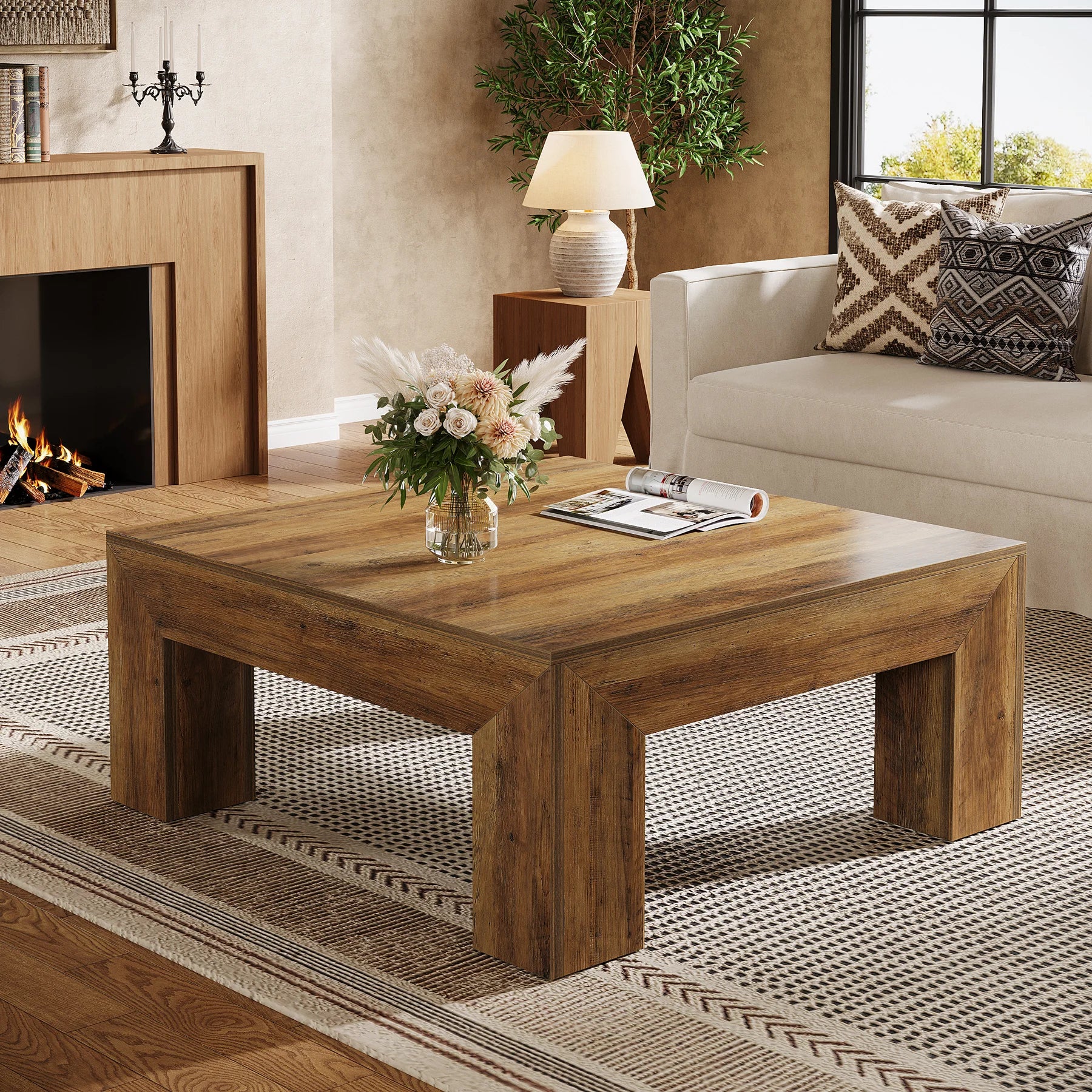 Square Rustic Coffee Table