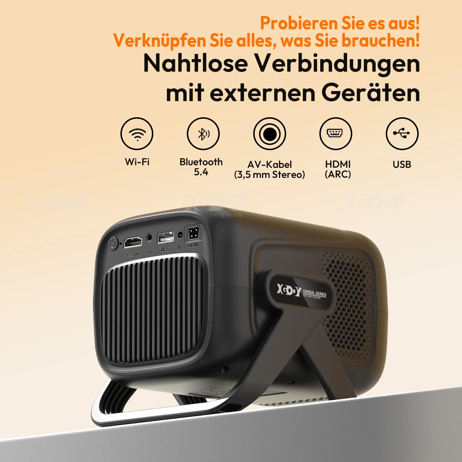 4K Portable Short Throw Projector