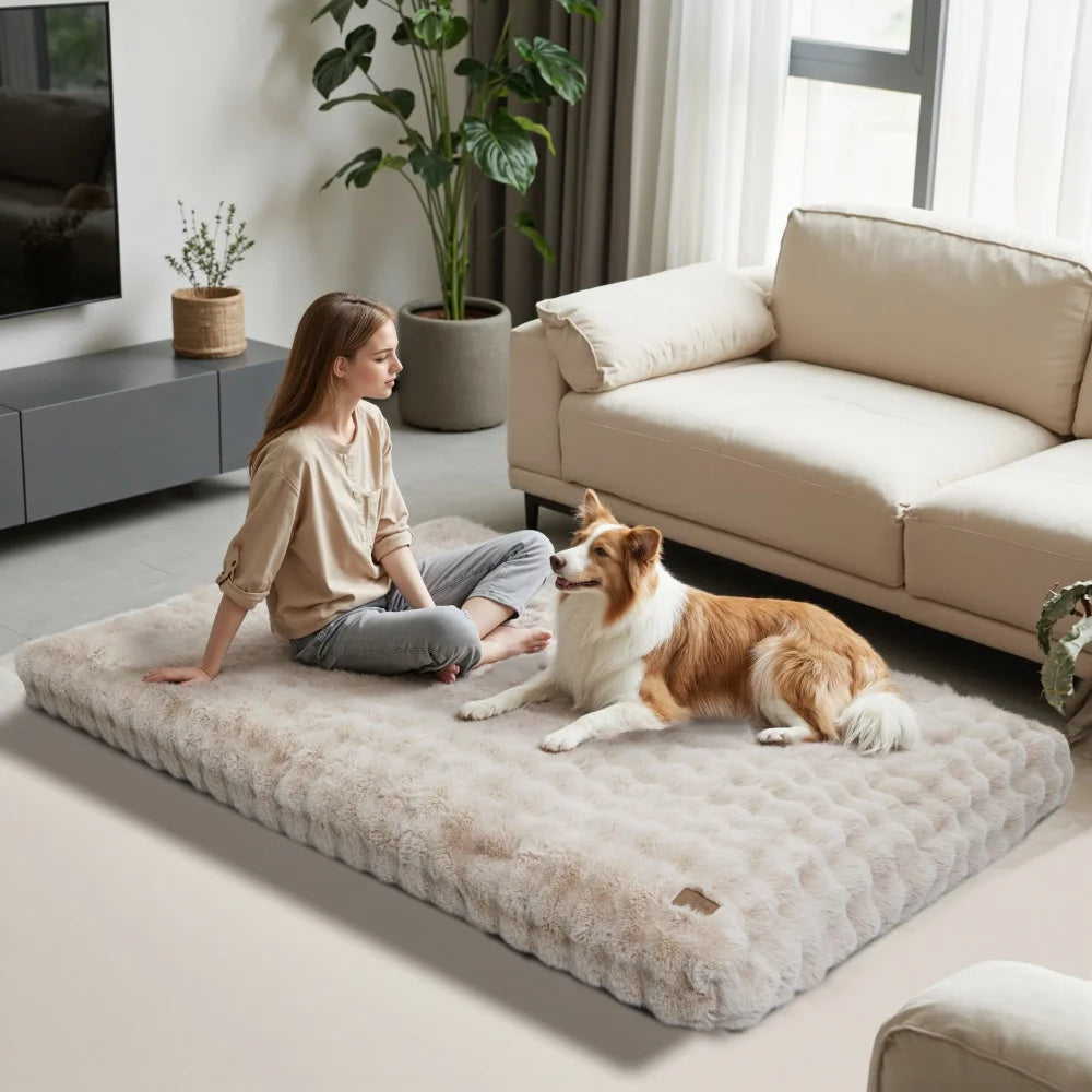 Large Plush Dog Mattress
