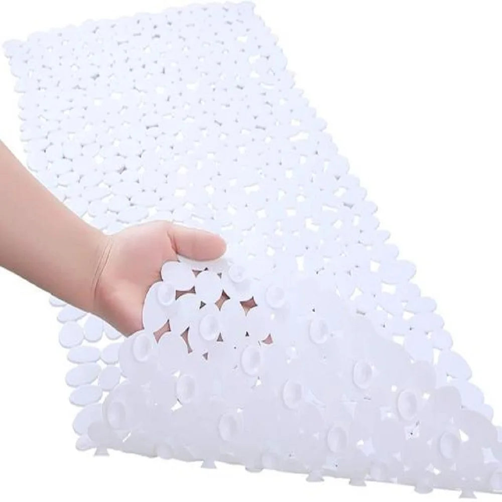 Non-Slip Bath and Shower Mat with Pebble Design