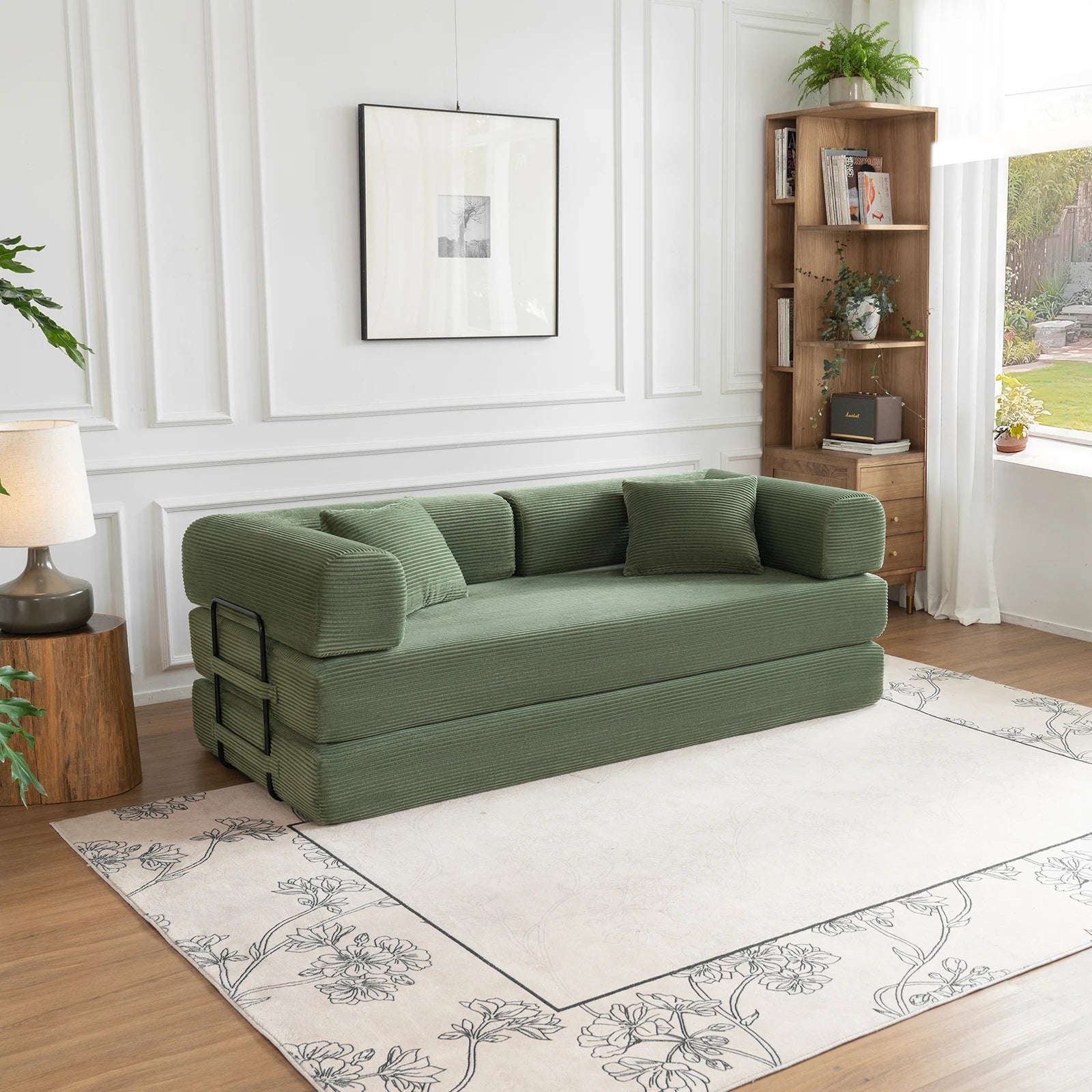 5-in-1 Modular Convertible Sofa Sleeper and Lounger with Structural Frame