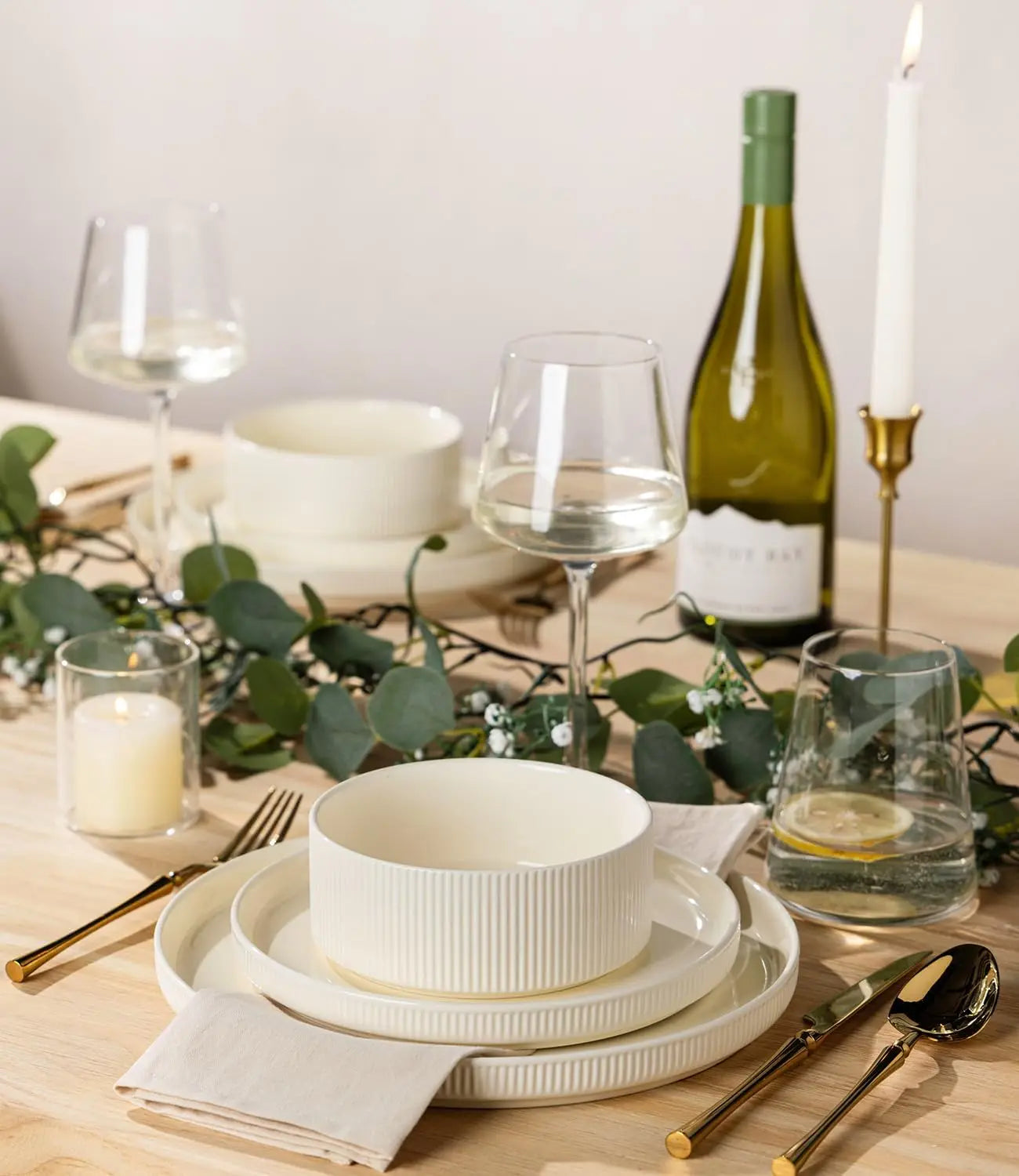 12-Piece Ceramic Dinnerware Set for 4