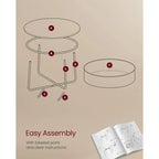 Round Metal Coffee Table with Storage