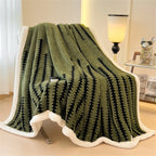 Cozy Plush Fleece Blanket with Spruce Design