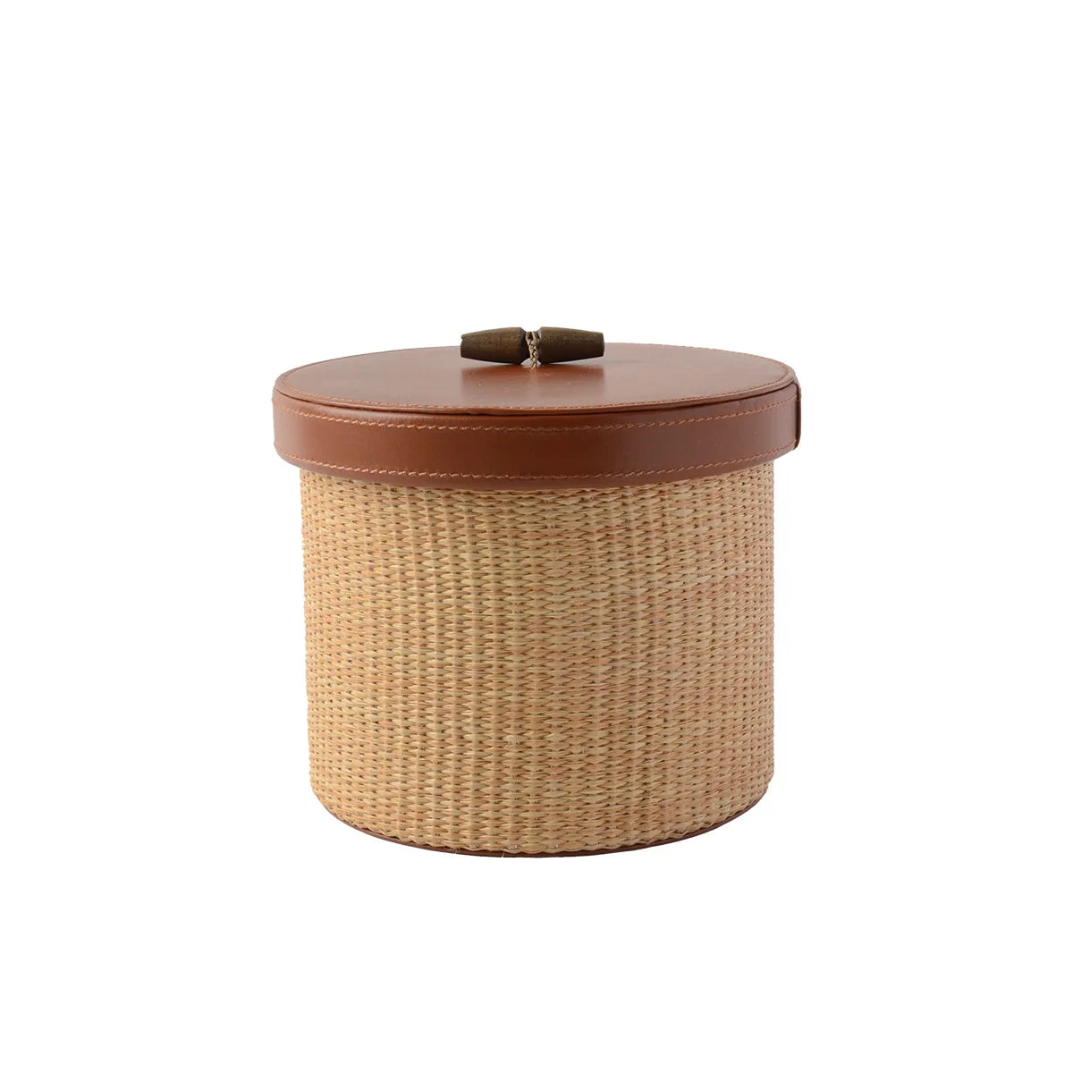 Rattan & Leather Desktop Accessories