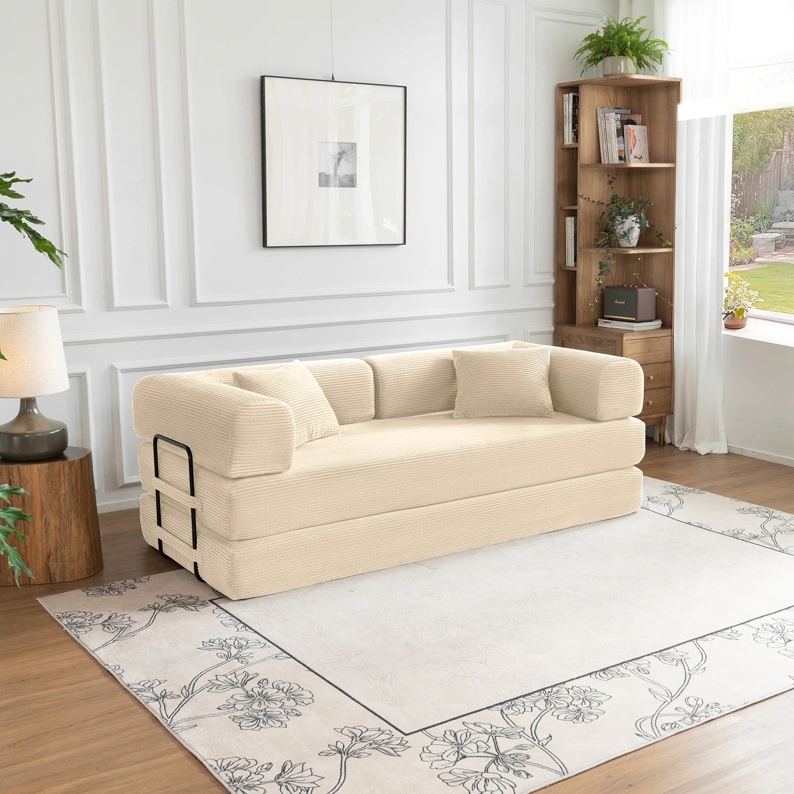 5-in-1 Modular Convertible Sofa Sleeper and Lounger with Structural Frame