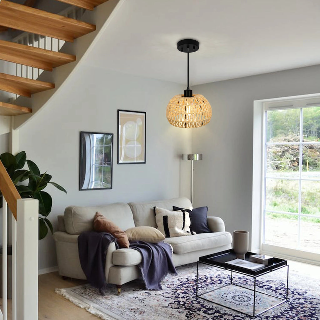 Rattan Woven Pendant Light