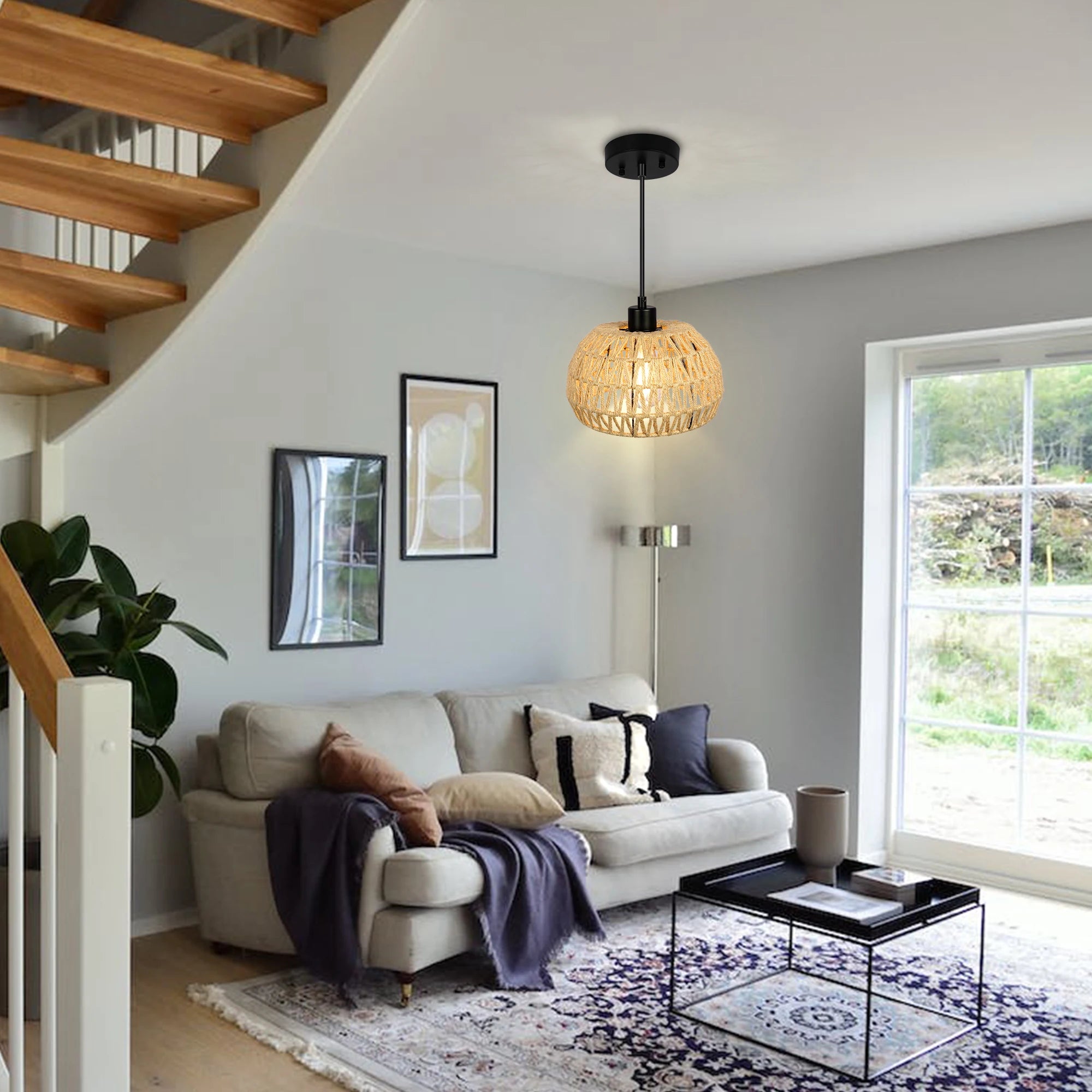 Rattan Woven Pendant Light