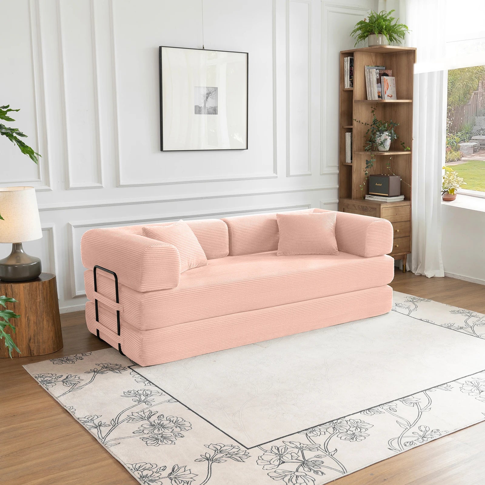 5-in-1 Modular Convertible Sofa Sleeper and Lounger with Structural Frame