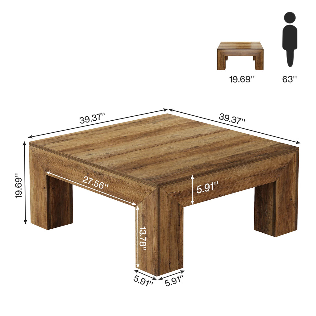 Square Rustic Coffee Table