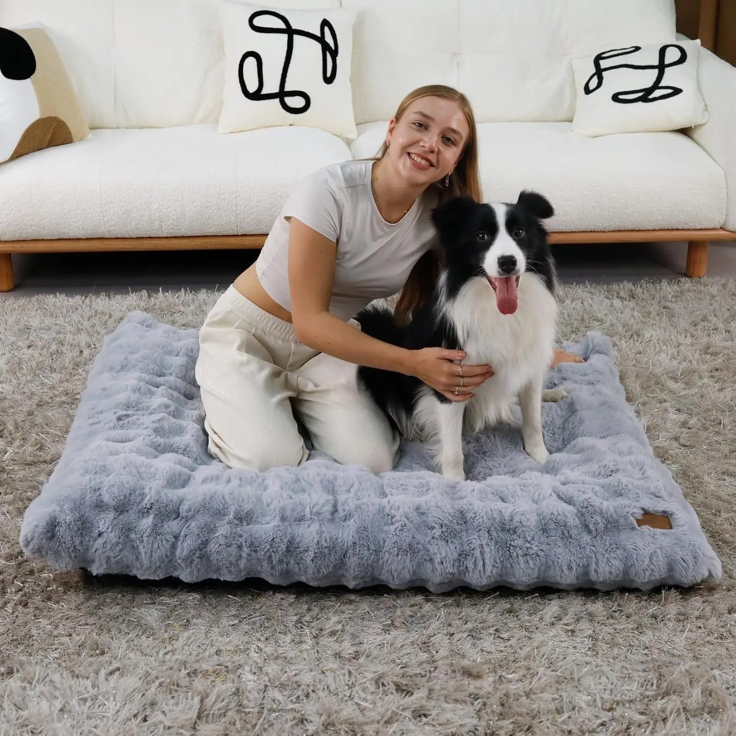 Large Plush Dog Mattress