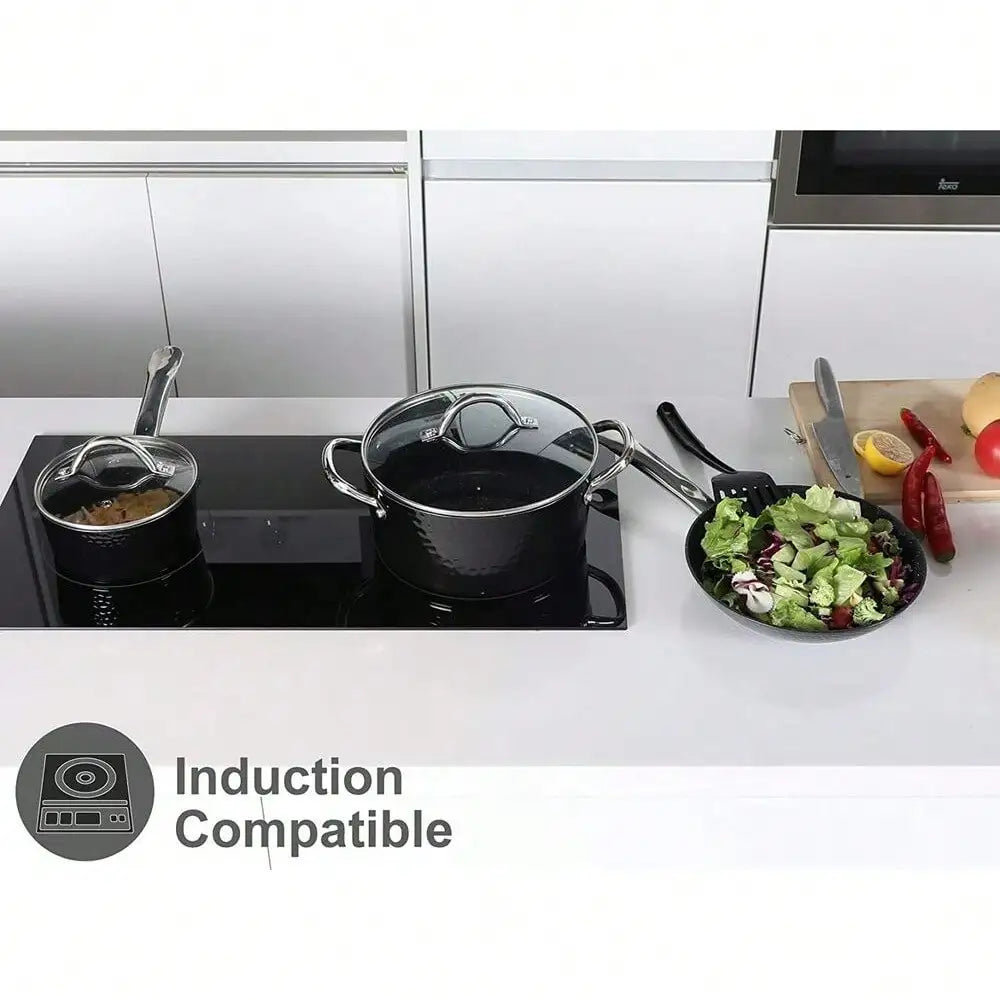 15 Pc Hammered Nonstick Cookware Set