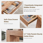 Modern Solid Wood Coffee Table with Hidden Storage Drawer