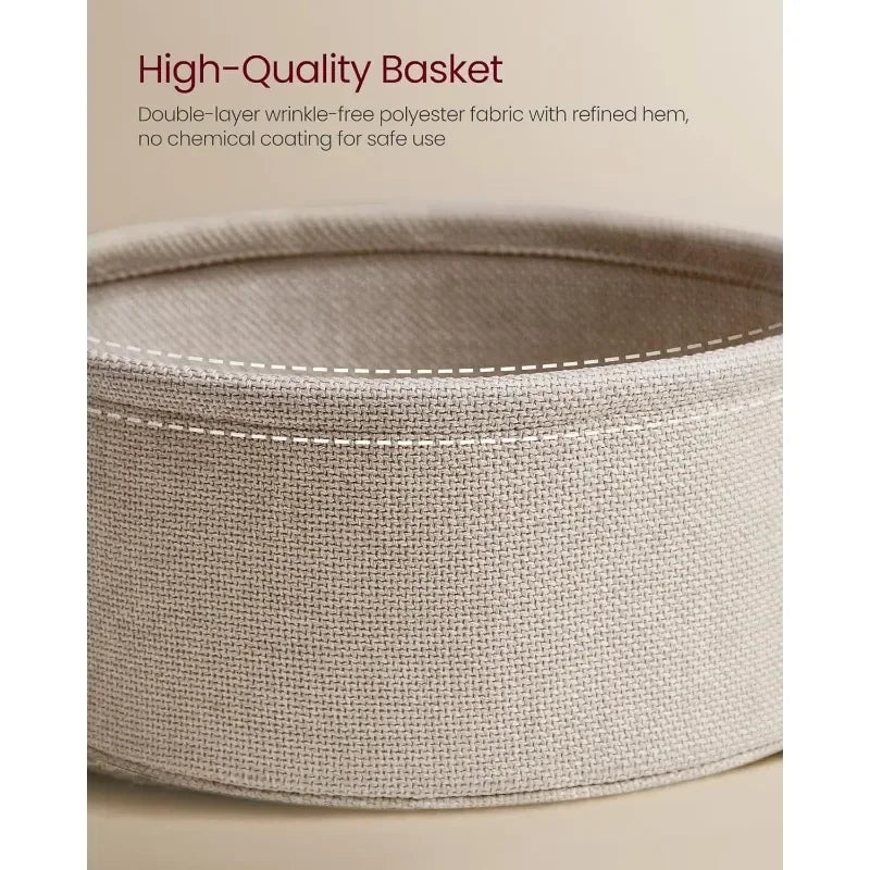 Round Metal Coffee Table with Storage