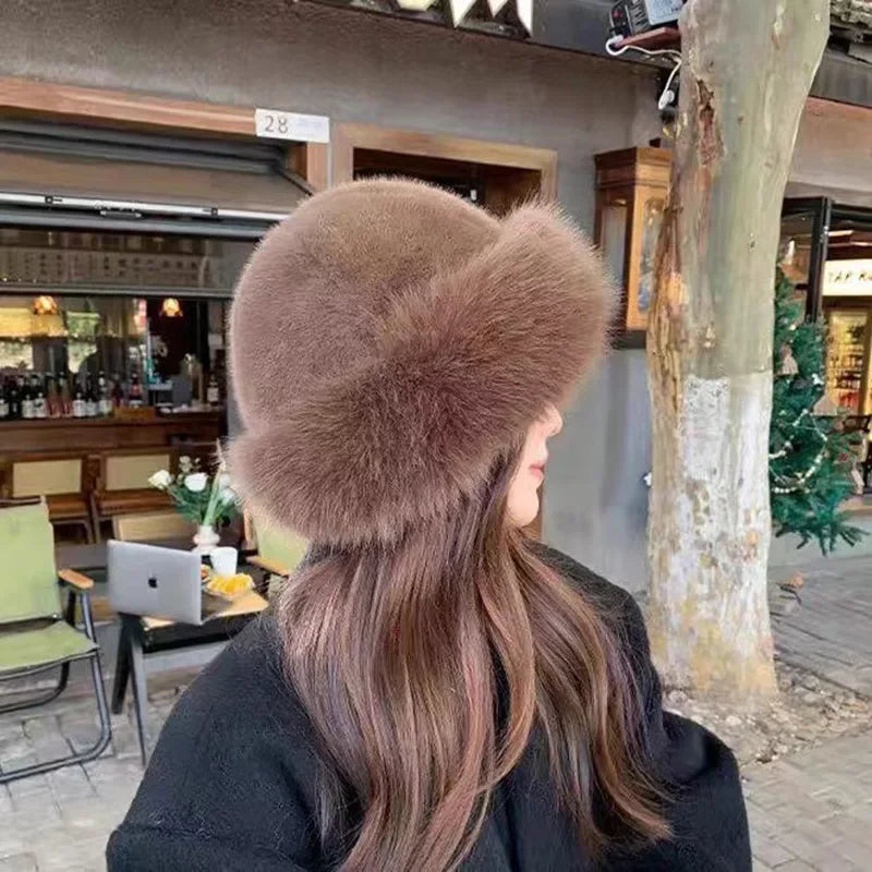 Women's Plush-lined Mongolian Hat