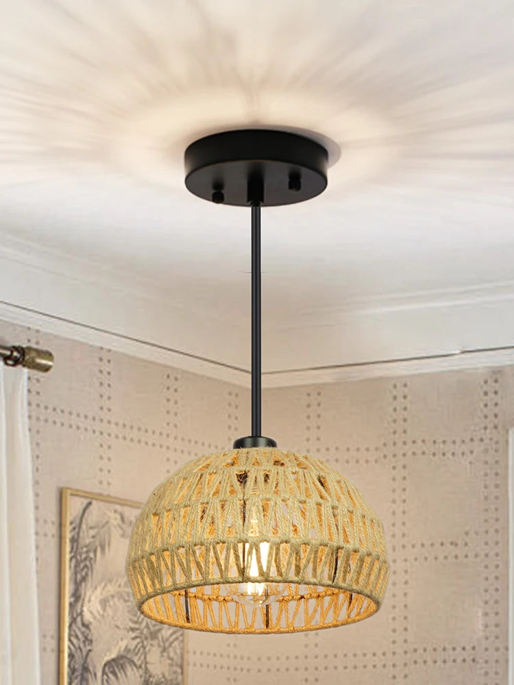 Rattan Woven Pendant Light