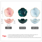 Japanese Sakura Ceramic Dish
 Cherry Blossom Kawaii Plate Sauce Dish Flower Bowl for Kitchen Sauce Vinegar Dishes