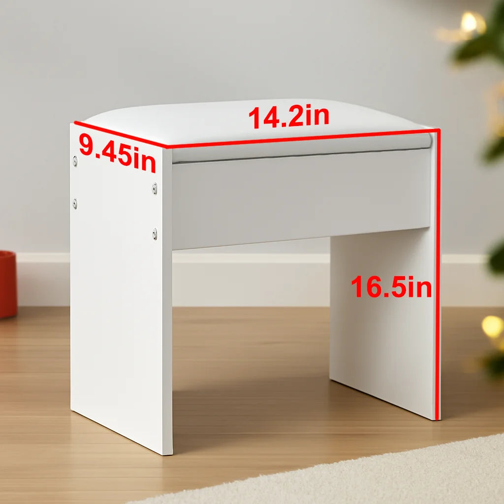 Vanity Stool with Soft Cushion