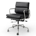 Padded-back Ergonomic Office Chair with Lumbar Support, Mid-back or High-back