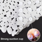 Non-Slip Bath and Shower Mat with Pebble Design