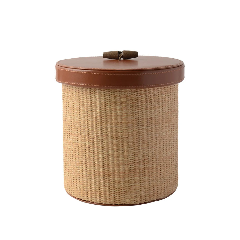 Rattan & Leather Desktop Accessories