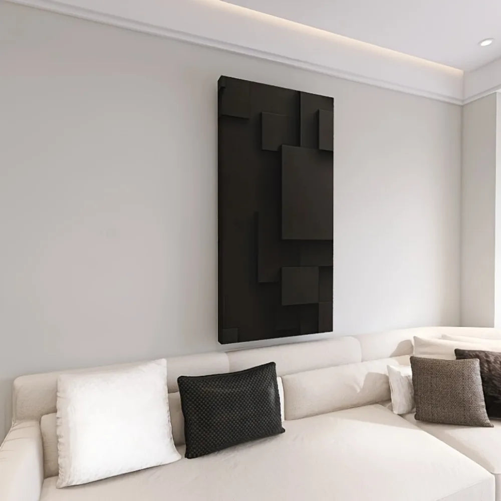 Modern 3D Block Design on Canvas and 1.5" Solid Wood Frame